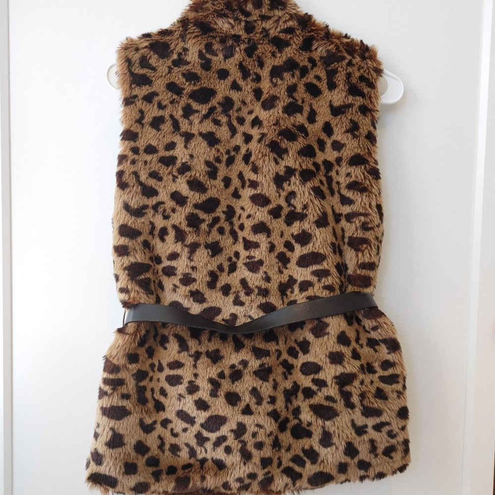 NWT Leopard Faux Fur Vest - Size Small - Picture 8 of 8